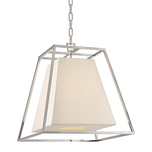 Hudson Valley - 6917-PN-WS - Four Light Pendant - Kyle - Polished Nickel from Lighting & Bulbs Unlimited in Charlotte, NC