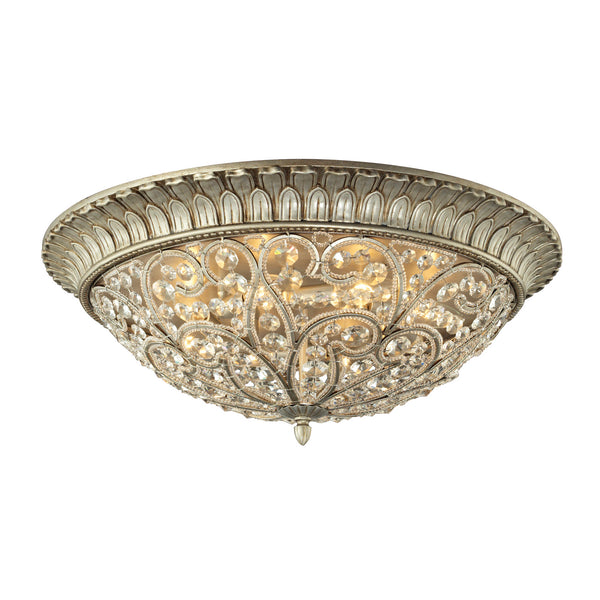 ELK Home - 11695/8 - Eight Light Flush Mount - Andalusia - Aged Silver from Lighting & Bulbs Unlimited in Charlotte, NC