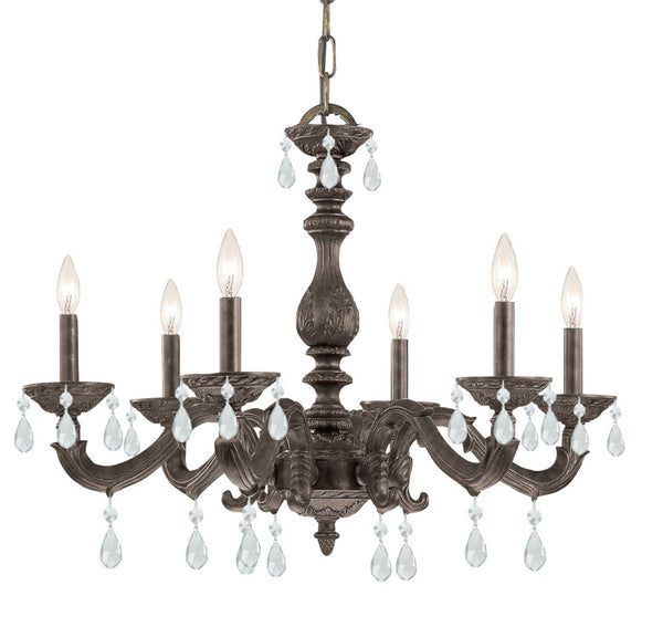Crystorama - 5036-VB-CL-S - Six Light Chandelier - Paris Market - Venetian Bronze from Lighting & Bulbs Unlimited in Charlotte, NC