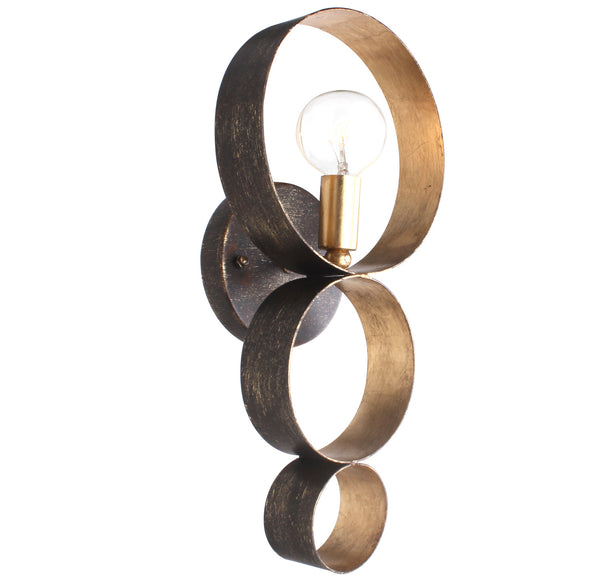 Crystorama - 581-EB-GA - One Light Wall Mount - Luna - English Bronze / Antique Gold from Lighting & Bulbs Unlimited in Charlotte, NC