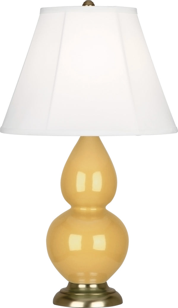 Robert Abbey - SU10 - One Light Accent Lamp - Small Double Gourd - Sunset Yellow Glazed w/Antique Brass from Lighting & Bulbs Unlimited in Charlotte, NC