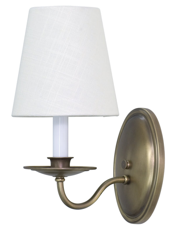 One Light Wall Sconce from the Lake Shore Collection in Antique Brass Finish by House of Troy