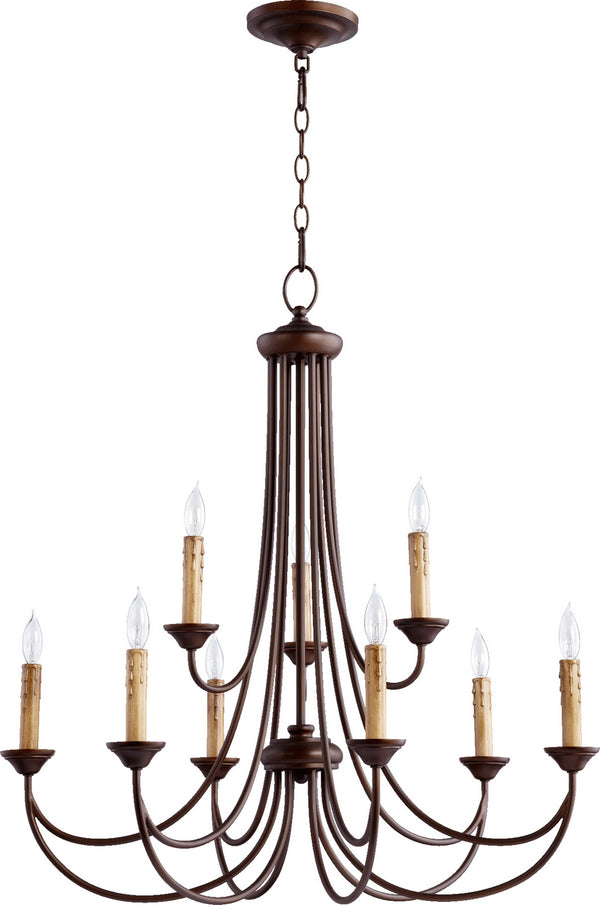 Quorum - 6250-9-86 - Nine Light Chandelier - Brooks - Oiled Bronze from Lighting & Bulbs Unlimited in Charlotte, NC
