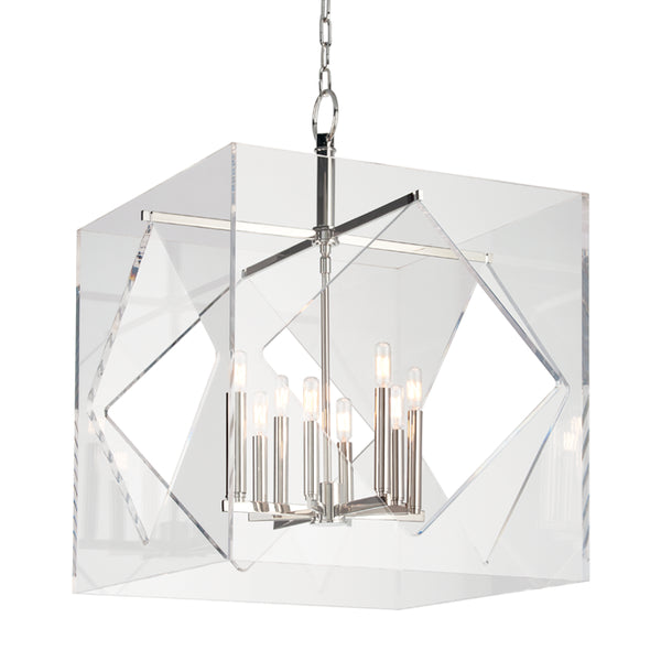 Hudson Valley - 5924-PN - Eight Light Chandelier - Travis - Polished Nickel from Lighting & Bulbs Unlimited in Charlotte, NC