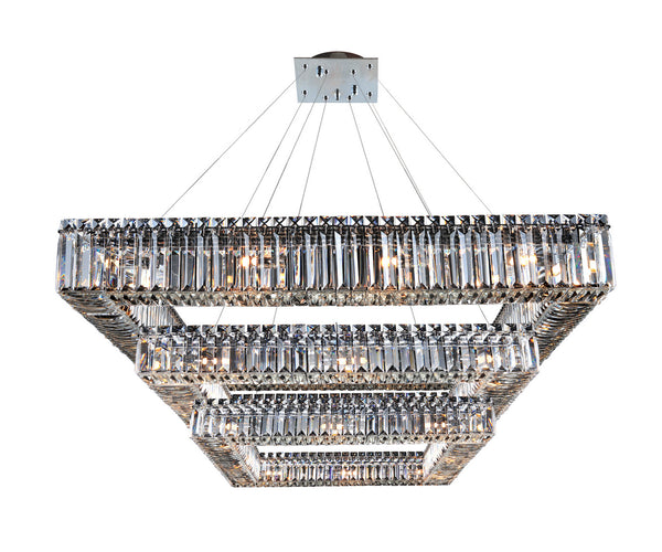 Allegri - 11780-010-FR001 - 36 Light Pendant - Quadro - Chrome from Lighting & Bulbs Unlimited in Charlotte, NC