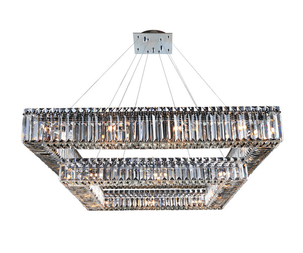 Allegri - 11781-010-FR001 - 28 Light Pendant - Quadro - Chrome from Lighting & Bulbs Unlimited in Charlotte, NC