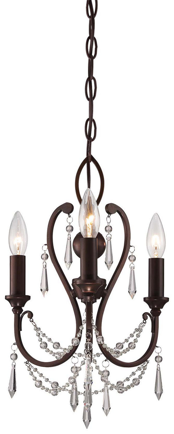 Minka-Lavery - 3138-284 - Three Light Mini Chandelier - Vintage Bronze from Lighting & Bulbs Unlimited in Charlotte, NC