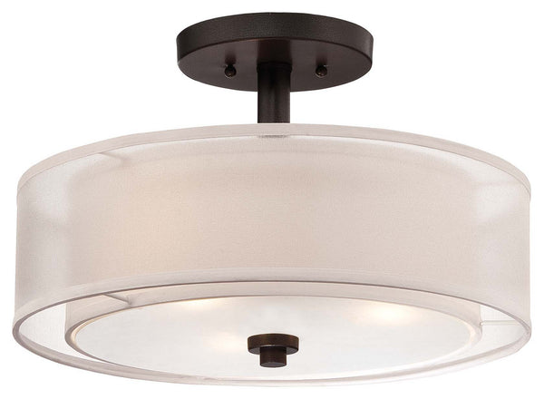 Minka-Lavery - 4107-172 - Three Light Semi Flush Mount - Parsons Studio - Smoked Iron from Lighting & Bulbs Unlimited in Charlotte, NC