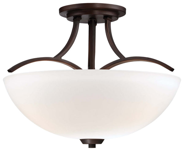 Minka-Lavery - 4962-284 - Three Light Semi Flush Mount - Overland Park - Vintage Bronze from Lighting & Bulbs Unlimited in Charlotte, NC