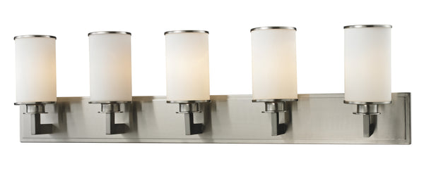 Z-Lite - 412-5V - Five Light Vanity - Savannah - Brushed Nickel from Lighting & Bulbs Unlimited in Charlotte, NC