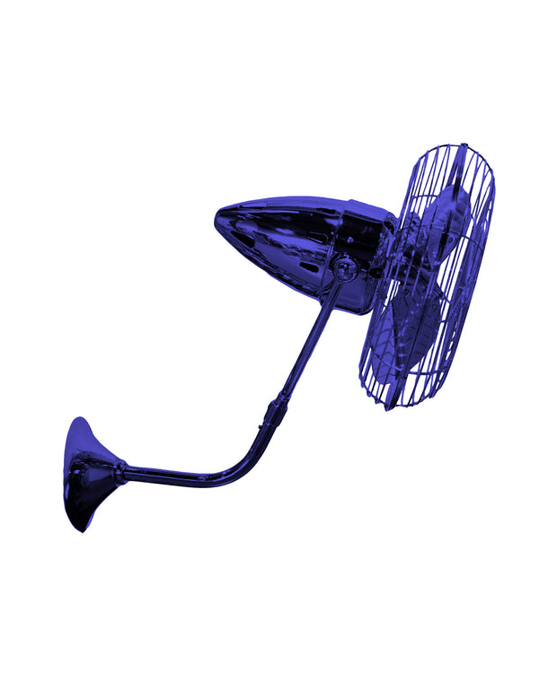Matthews Fan Company - BP-BLUE-MTL - 19" Wall Fan - Bruna Parede - Safira from Lighting & Bulbs Unlimited in Charlotte, NC