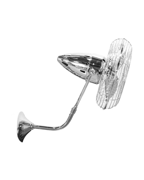 Matthews Fan Company - BP-CR-MTL - 19" Wall Fan - Bruna Parede - Polished Chrome from Lighting & Bulbs Unlimited in Charlotte, NC
