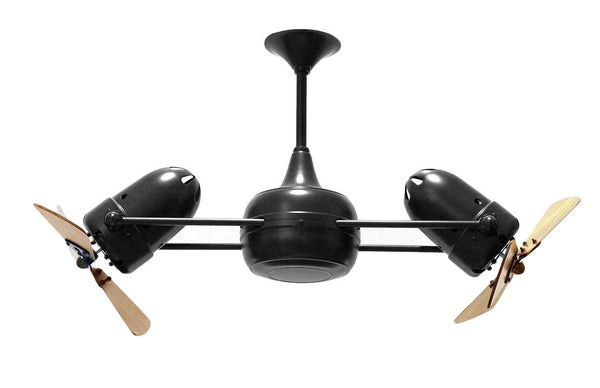 Matthews Fan Company - DD-BK-WD - 36" Ceiling Fan - Duplo-Dinamico - Matte Black from Lighting & Bulbs Unlimited in Charlotte, NC