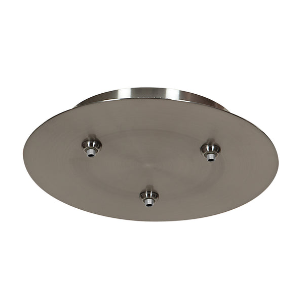 Access - 87120UJ-BS - Three-Port Round Canopy - Unijack - Brushed Steel from Lighting & Bulbs Unlimited in Charlotte, NC