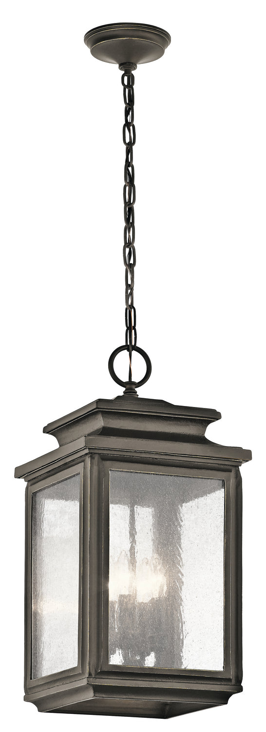 Kichler - 49505OZ - Four Light Outdoor Pendant - Wiscombe Park - Olde Bronze from Lighting & Bulbs Unlimited in Charlotte, NC