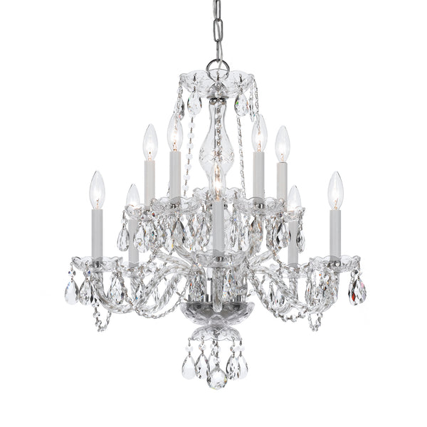 Crystorama - 5080-CH-CL-S - Ten Light Chandelier - Traditional Crystal - Polished Chrome from Lighting & Bulbs Unlimited in Charlotte, NC