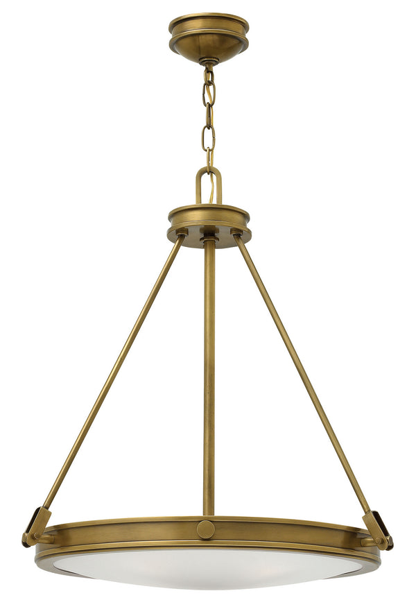 Hinkley - 3384HB - LED Pendant - Collier - Heritage Brass from Lighting & Bulbs Unlimited in Charlotte, NC