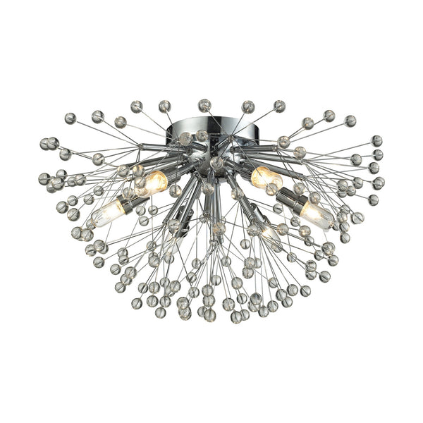 ELK Home - 11830/6 - Six Light Flush Mount - Starburst - Polished Chrome from Lighting & Bulbs Unlimited in Charlotte, NC