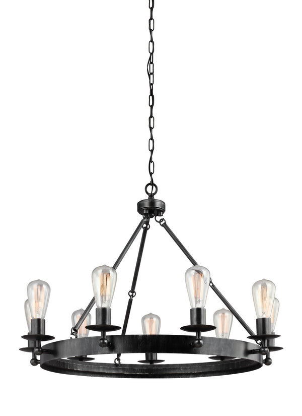 Generation Lighting - 3110209-846 - Nine Light Chandelier - Ravenwood Manor - Stardust from Lighting & Bulbs Unlimited in Charlotte, NC