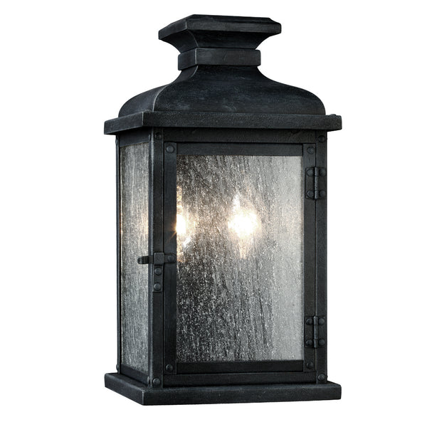 Visual Comfort Studio - OL11100DWZ - Two Light Lantern - Pediment - Dark Weathered Zinc from Lighting & Bulbs Unlimited in Charlotte, NC