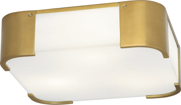 Robert Abbey - 1319 - Three Light Flushmount - Bryce - Antique Brass from Lighting & Bulbs Unlimited in Charlotte, NC