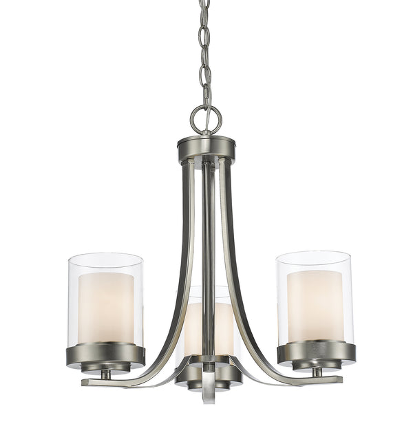 Z-Lite - 426-3C-BN - Three Light Chandelier - Willow - Brushed Nickel from Lighting & Bulbs Unlimited in Charlotte, NC