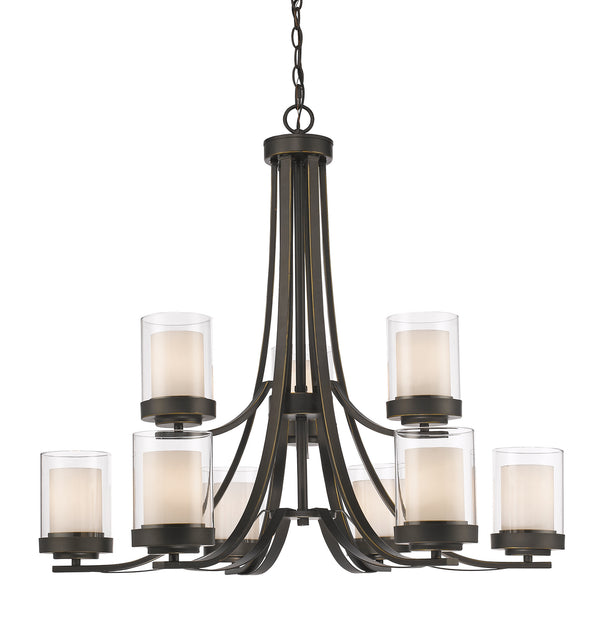 Z-Lite - 426-9-OB - Nine Light Chandelier - Willow - Olde Bronze from Lighting & Bulbs Unlimited in Charlotte, NC