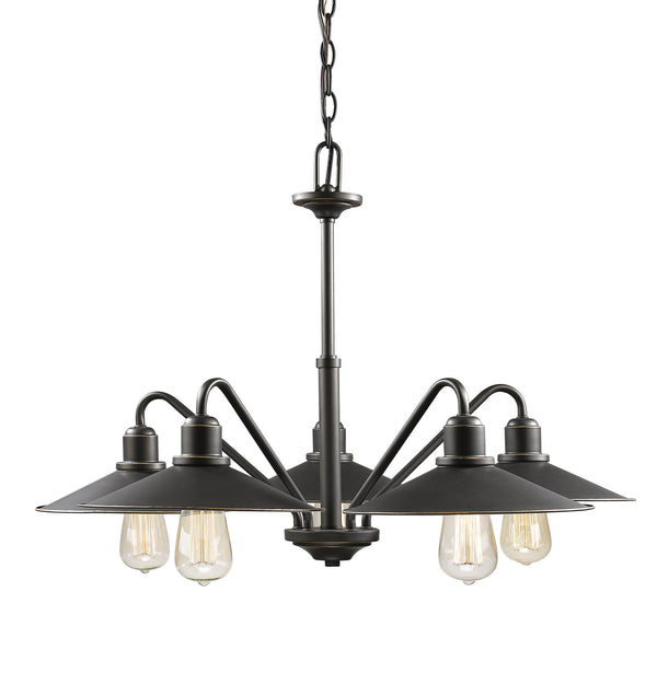Z-Lite - 613-5-OB - Five Light Chandelier - Casa - Olde Bronze from Lighting & Bulbs Unlimited in Charlotte, NC