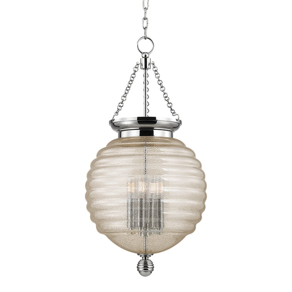 Hudson Valley - 3214-PN - Four Light Pendant - Coolidge - Polished Nickel from Lighting & Bulbs Unlimited in Charlotte, NC