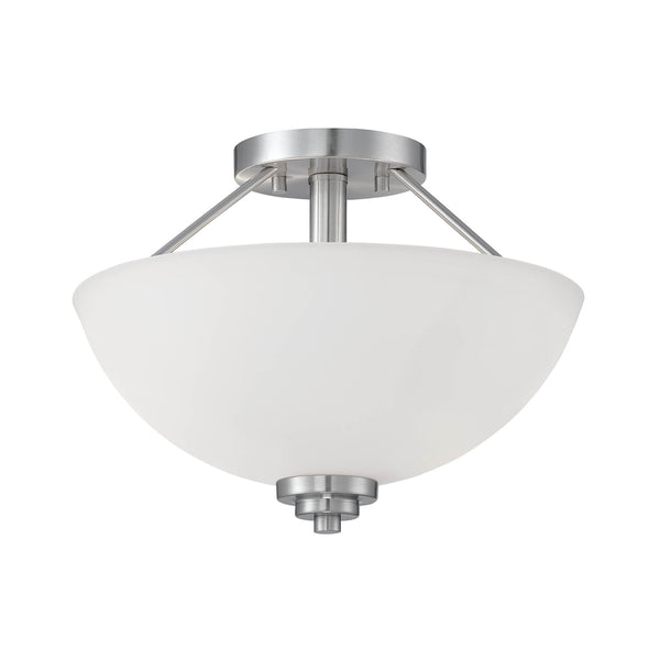 Millennium - 3152-SN - Two Light Semi-Flush Mount - Durham - Satin Nickel from Lighting & Bulbs Unlimited in Charlotte, NC