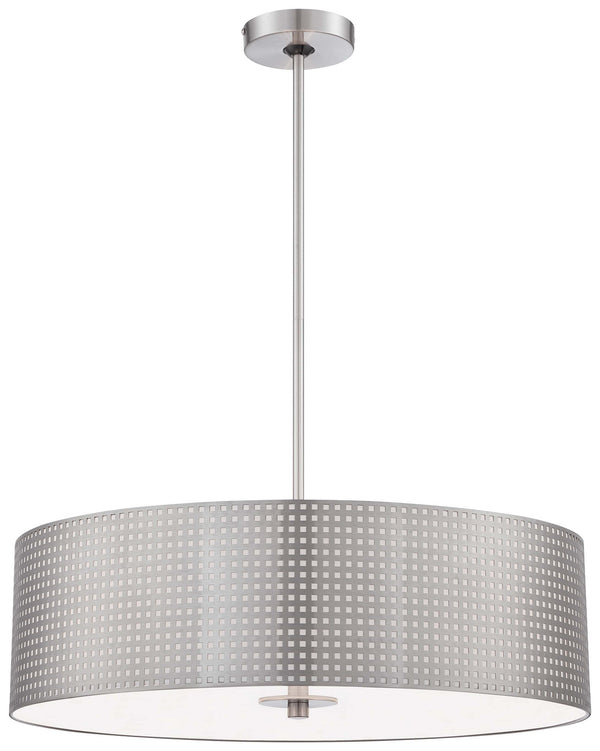 George Kovacs - P5745-084 - Four Light Pendant - Grid - Brushed Nickel from Lighting & Bulbs Unlimited in Charlotte, NC