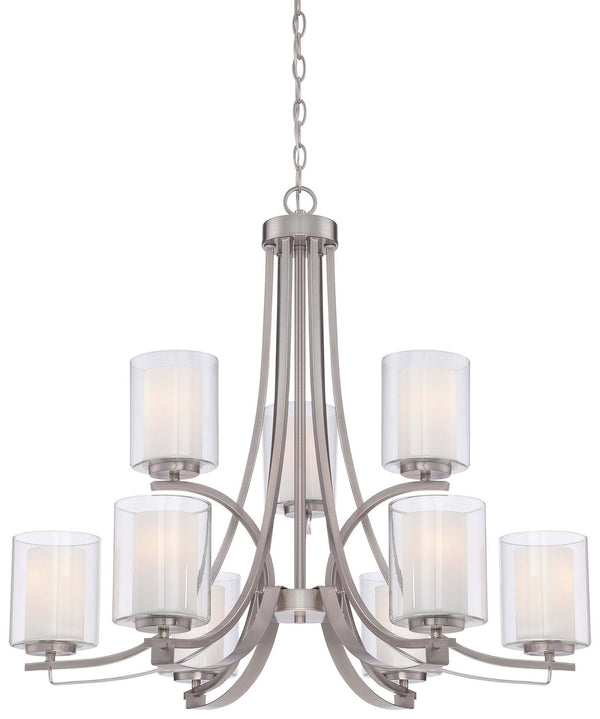 Minka-Lavery - 4109-84 - Nine Light Chandelier - Parsons Studio - Brushed Nickel from Lighting & Bulbs Unlimited in Charlotte, NC