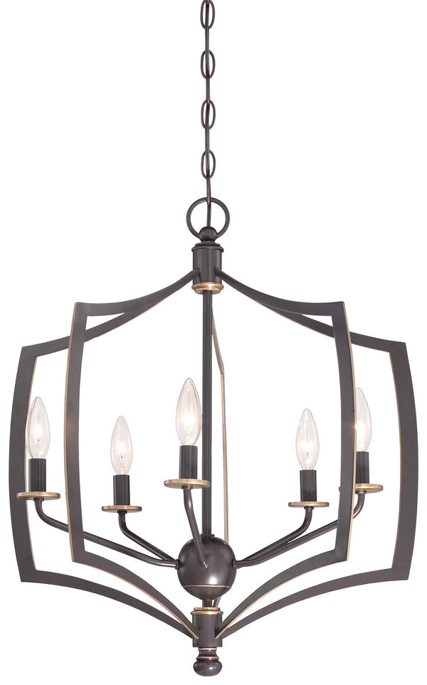 Minka-Lavery - 4375-579 - Five Light Chandelier - Middletown - Downton Bronze With Gold Highlights from Lighting & Bulbs Unlimited in Charlotte, NC
