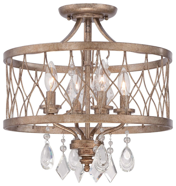 Minka-Lavery - 4403-581 - Four Light Mini Chandelier (Convertible To Semi Flush) - West Liberty - Olympus Gold from Lighting & Bulbs Unlimited in Charlotte, NC