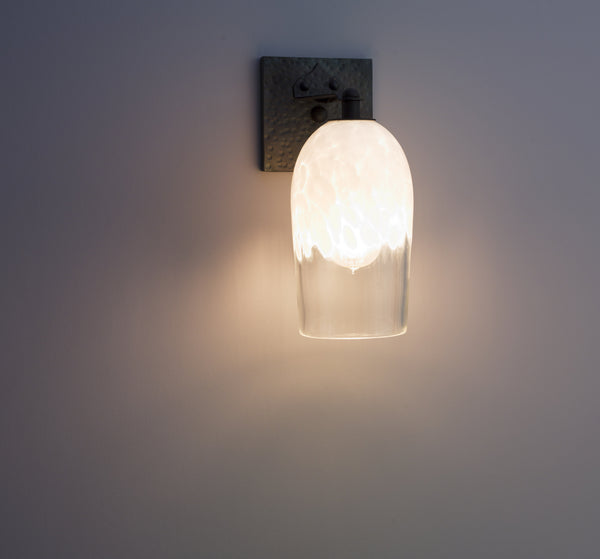 WPT Design - ROSE-CRFT-SC-CLWH - One Light Wall Sconce - Rose - Wrought Iron from Lighting & Bulbs Unlimited in Charlotte, NC