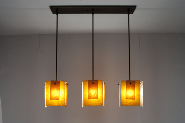 WPT Design - SP-BZ-PEND-TRIPLE-32 - Three Light Pendant - Spider Mica - Bronze from Lighting & Bulbs Unlimited in Charlotte, NC