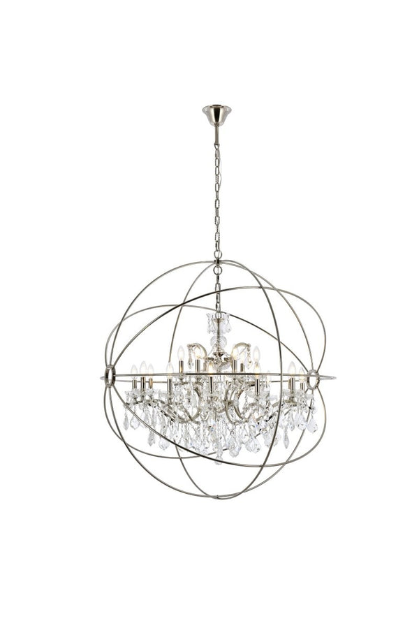 Elegant Lighting - 1130G43PN/RC - 18 Light Chandelier - Geneva - Polished Nickel from Lighting & Bulbs Unlimited in Charlotte, NC