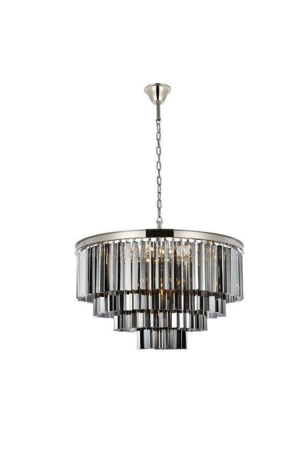 Elegant Lighting - 1201D32PN-SS/RC - 17 Light Chandelier - Sydney - Polished Nickel from Lighting & Bulbs Unlimited in Charlotte, NC
