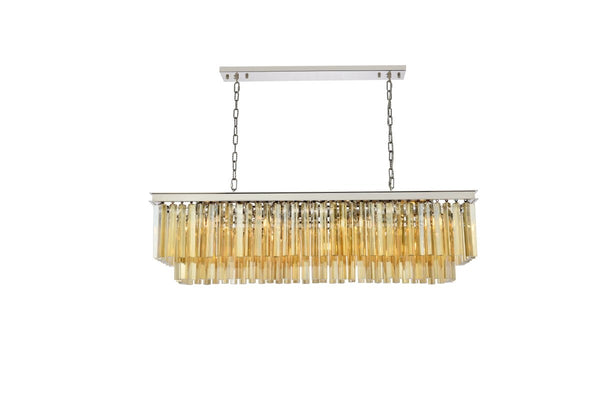 Elegant Lighting - 1202D50PN-GT/RC - 12 Light Chandelier - Sydney - Polished Nickel from Lighting & Bulbs Unlimited in Charlotte, NC