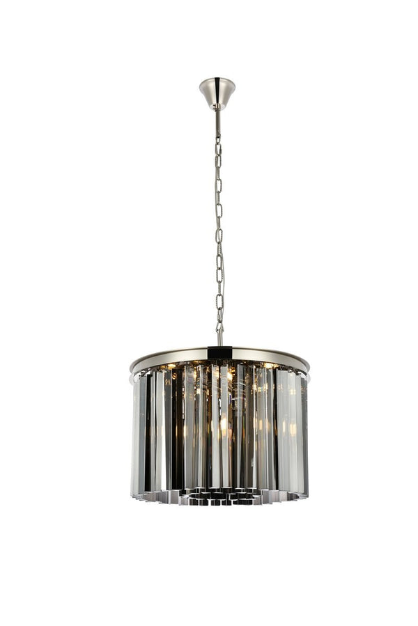 Elegant Lighting - 1208D20PN-SS/RC - Six Light Pendant - Sydney - Polished Nickel from Lighting & Bulbs Unlimited in Charlotte, NC