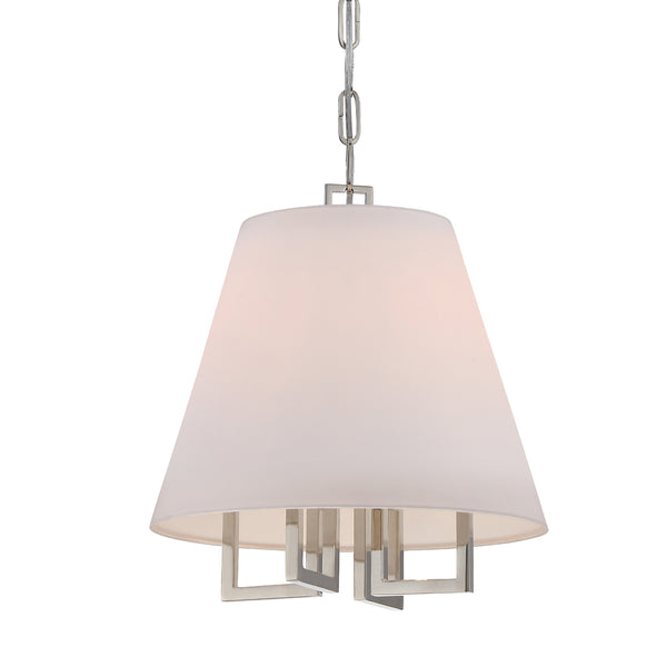 Crystorama - 2254-PN - Four Light Mini Chandelier - Westwood - Polished Nickel from Lighting & Bulbs Unlimited in Charlotte, NC