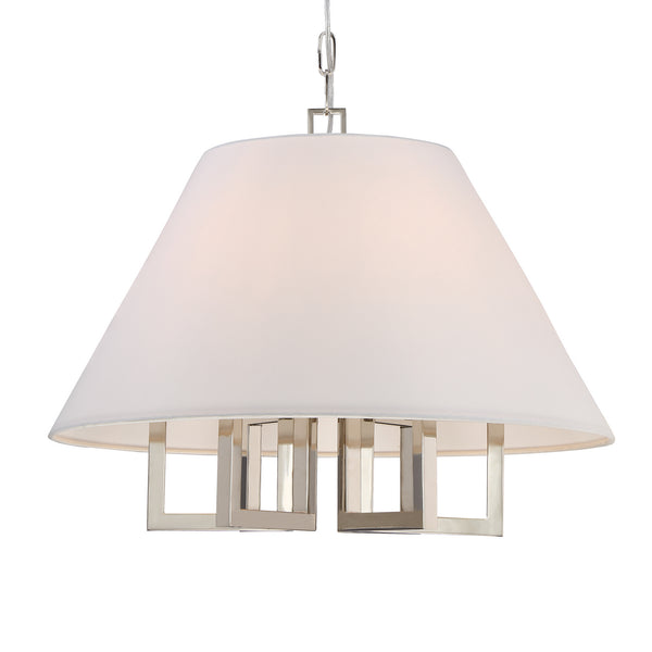 Crystorama - 2256-PN - Six Light Chandelier - Westwood - Polished Nickel from Lighting & Bulbs Unlimited in Charlotte, NC