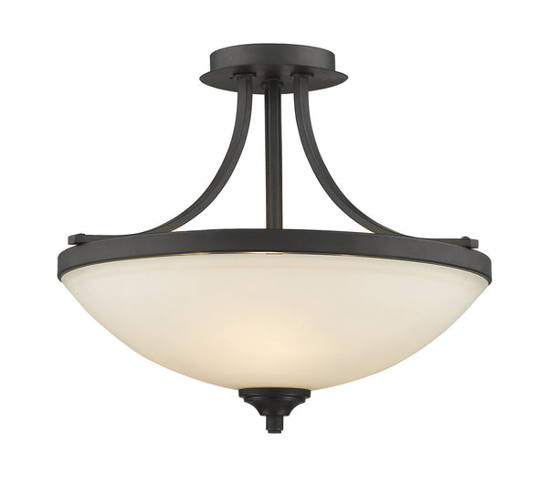 Z-Lite - 435SF-BRZ - Three Light Semi Flush Mount - Bordeaux - Bronze from Lighting & Bulbs Unlimited in Charlotte, NC