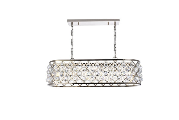 Elegant Lighting - 1216G40PN/RC - Six Light Chandelier - Madison - Polished Nickel from Lighting & Bulbs Unlimited in Charlotte, NC