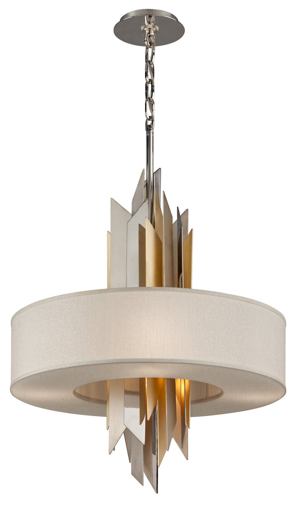 Corbett Lighting - 207-46 - Six Light Pendant - Modernist - Pol Ss W Silver/Gold Leaf from Lighting & Bulbs Unlimited in Charlotte, NC
