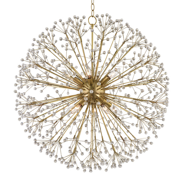 Hudson Valley - 6030-AGB - Ten Light Chandelier - Dunkirk - Aged Brass from Lighting & Bulbs Unlimited in Charlotte, NC