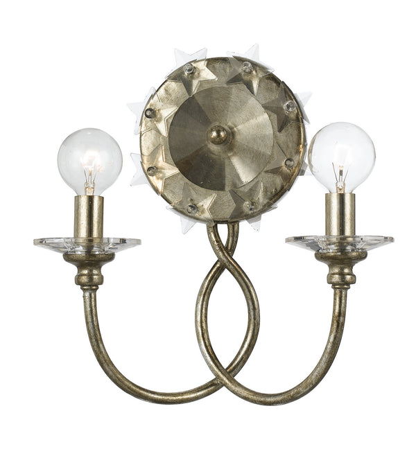 Crystorama - 442-SA - Two Light Wall Mount - Willow - Antique Silver from Lighting & Bulbs Unlimited in Charlotte, NC