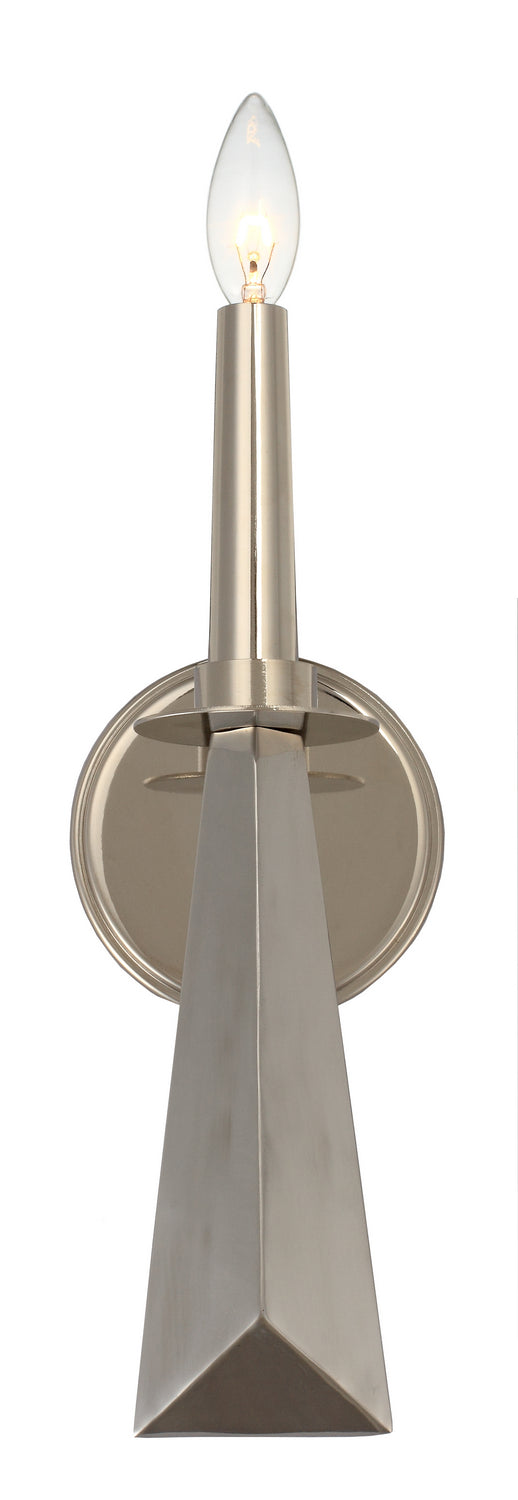 Crystorama - 7591-PN - One Light Wall Mount - Palmer - Polished Nickel from Lighting & Bulbs Unlimited in Charlotte, NC