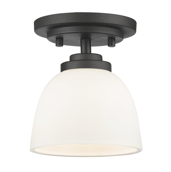 Z-Lite - 443F1-BRZ - One Light Flush Mount - Ashton - Bronze from Lighting & Bulbs Unlimited in Charlotte, NC