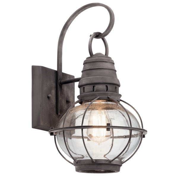 Kichler - 49628WZC - One Light Outdoor Wall Mount - Bridge Point - Weathered Zinc from Lighting & Bulbs Unlimited in Charlotte, NC
